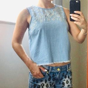 Woman shirt denim top